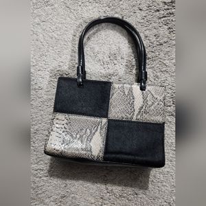 Block Print Snakeskin Mini Purse